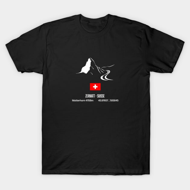 Zermatt Matterhorn T-Shirt by leewarddesign